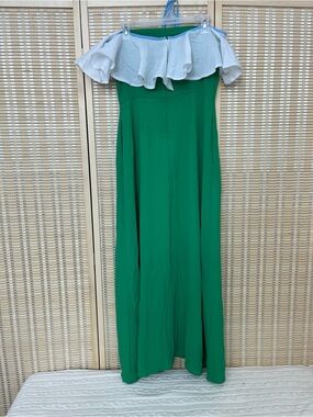 New halter ruffle maxi dress